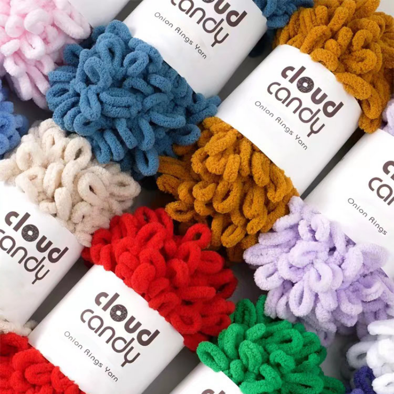 Throw Blanket Chunky Knit - 100g/Roll Finger Loop Yarn Thread Puffy