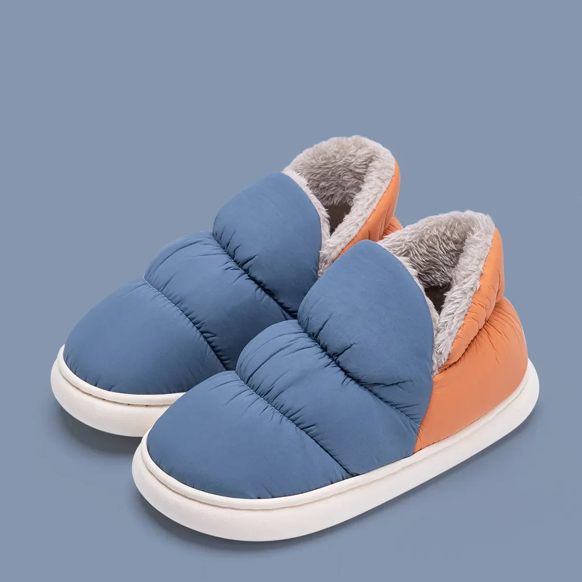 Textiles For Home - Women Men Slippers Winter Down Cloth