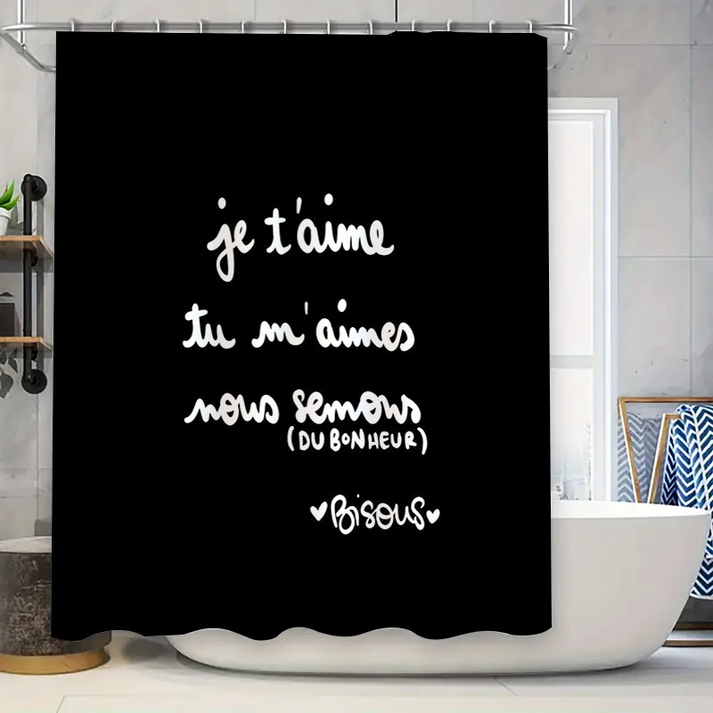 Home Textiles Paris - French Love Shower Curtain Romantic Paris