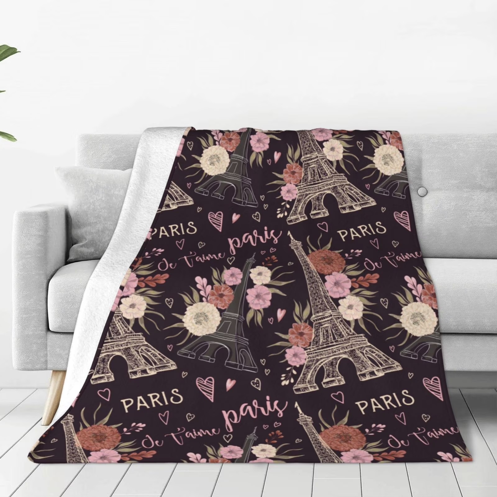 Romantic Paris Eiffel Tower Fl - Home Textiles Paris avaliação e preço