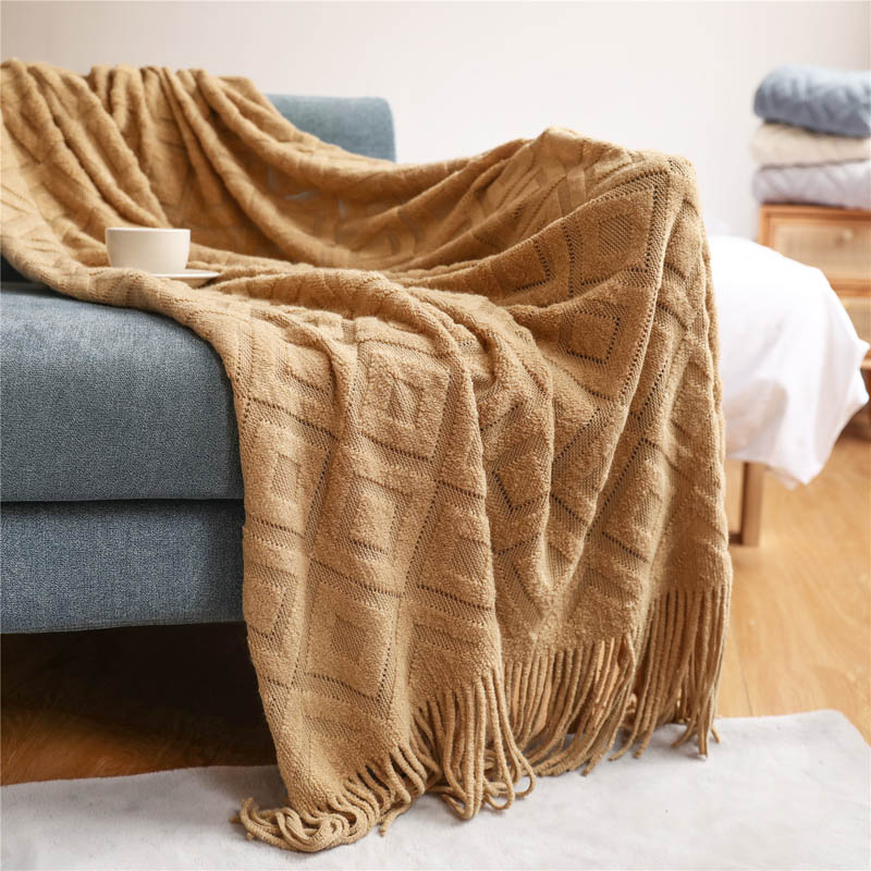 Blanket for Beds Nordic Knitte - Throw Blanket Chunky Knit avaliação e preço