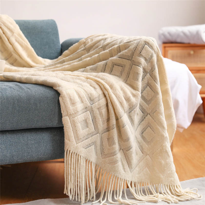 Blanket for Beds Nordic Knitte - Throw Blanket Chunky Knit avaliação e preço