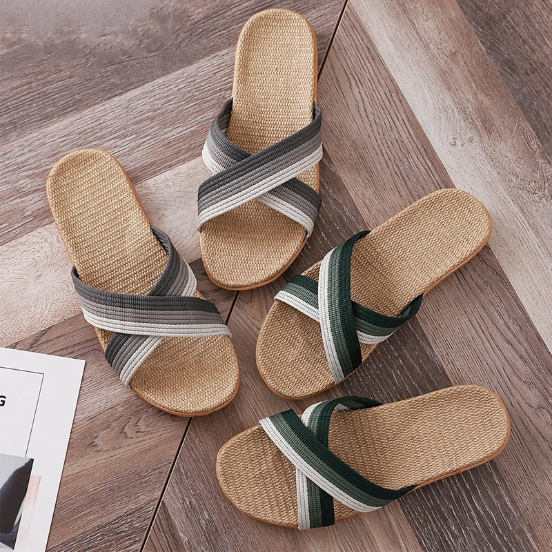 2026 New Linen Slippers for Me - Textiles For Home avaliação e preço