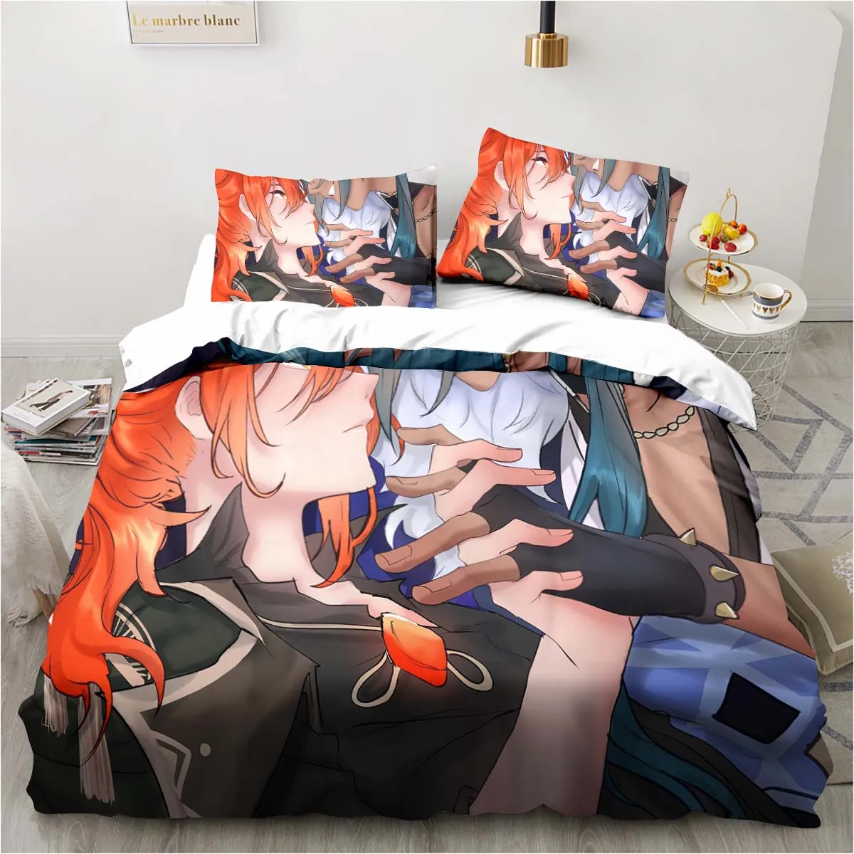 Cartoon Anime Genshin Impact G - Linen Duvet Cover avaliação e preço