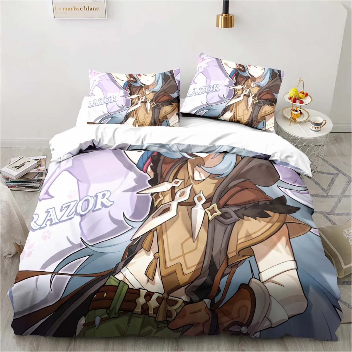 Cartoon Anime Genshin Impact G - Linen Duvet Cover avaliação e preço