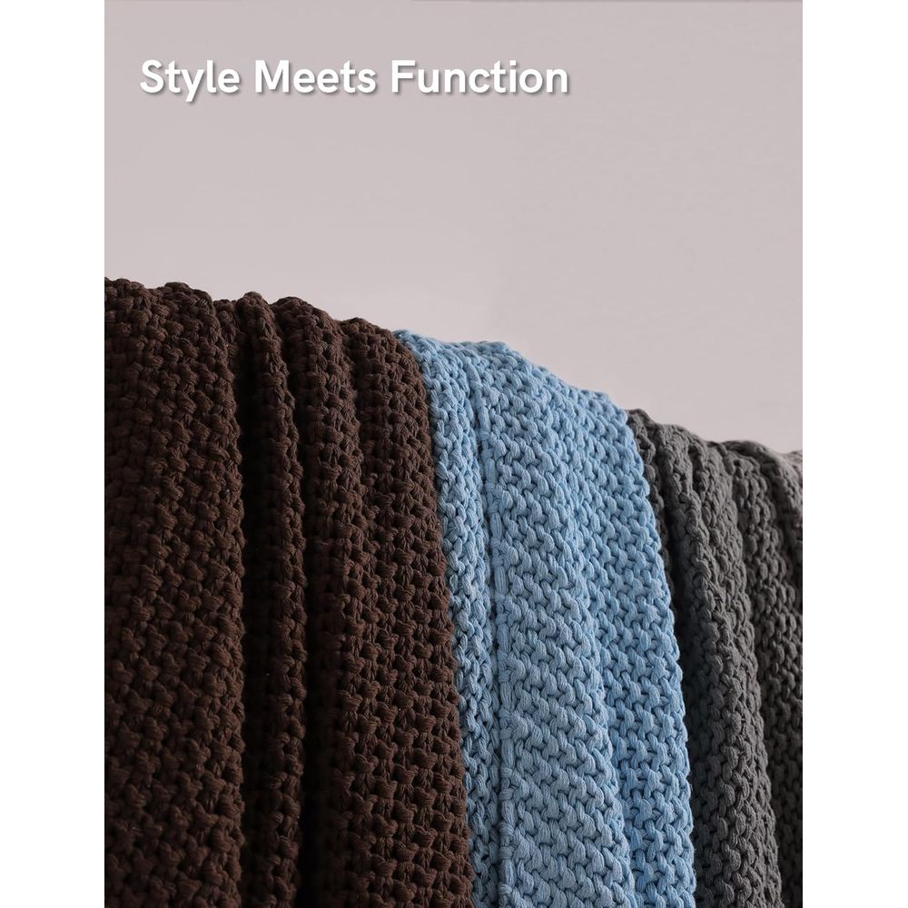 Chunky Cotton Knit Throw Blank - Throw Blanket Chunky Knit avaliação e preço