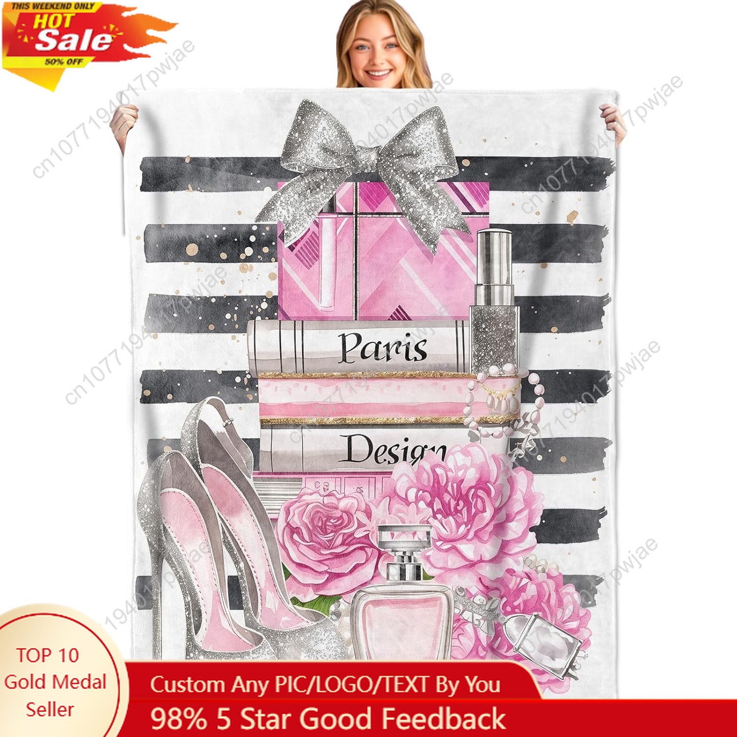 Paris Glam Throw Blanket Soft  - Home Textiles Paris avaliação e preço