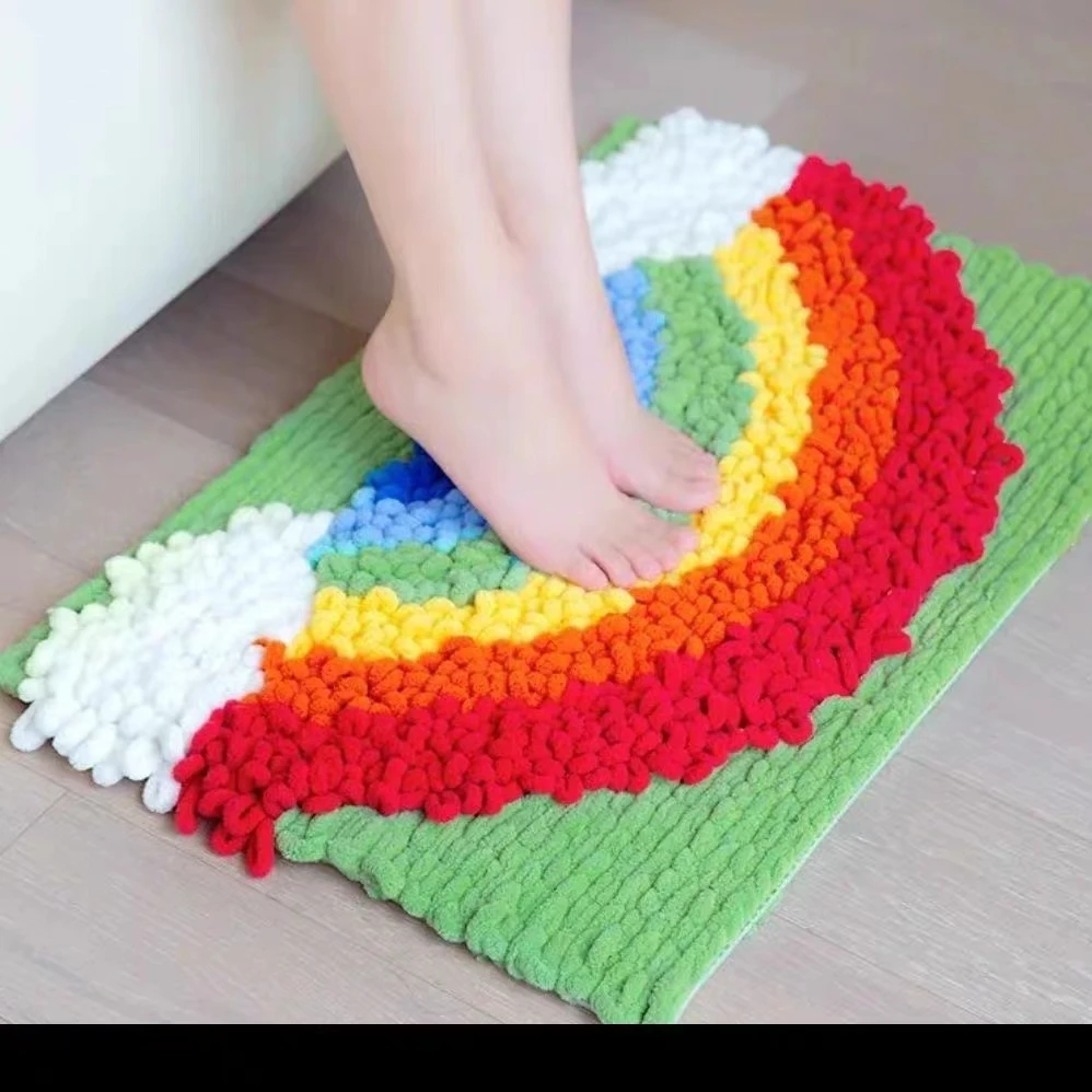 100g/Ball Finger Loop Yarn Thr - Throw Blanket Chunky Knit avaliação e preço