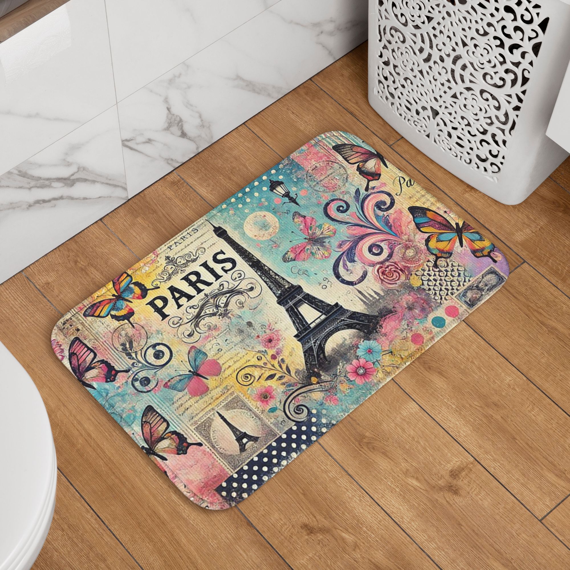 Paris Eiffel Tower art Doormat - Home Textiles Paris avaliação e preço