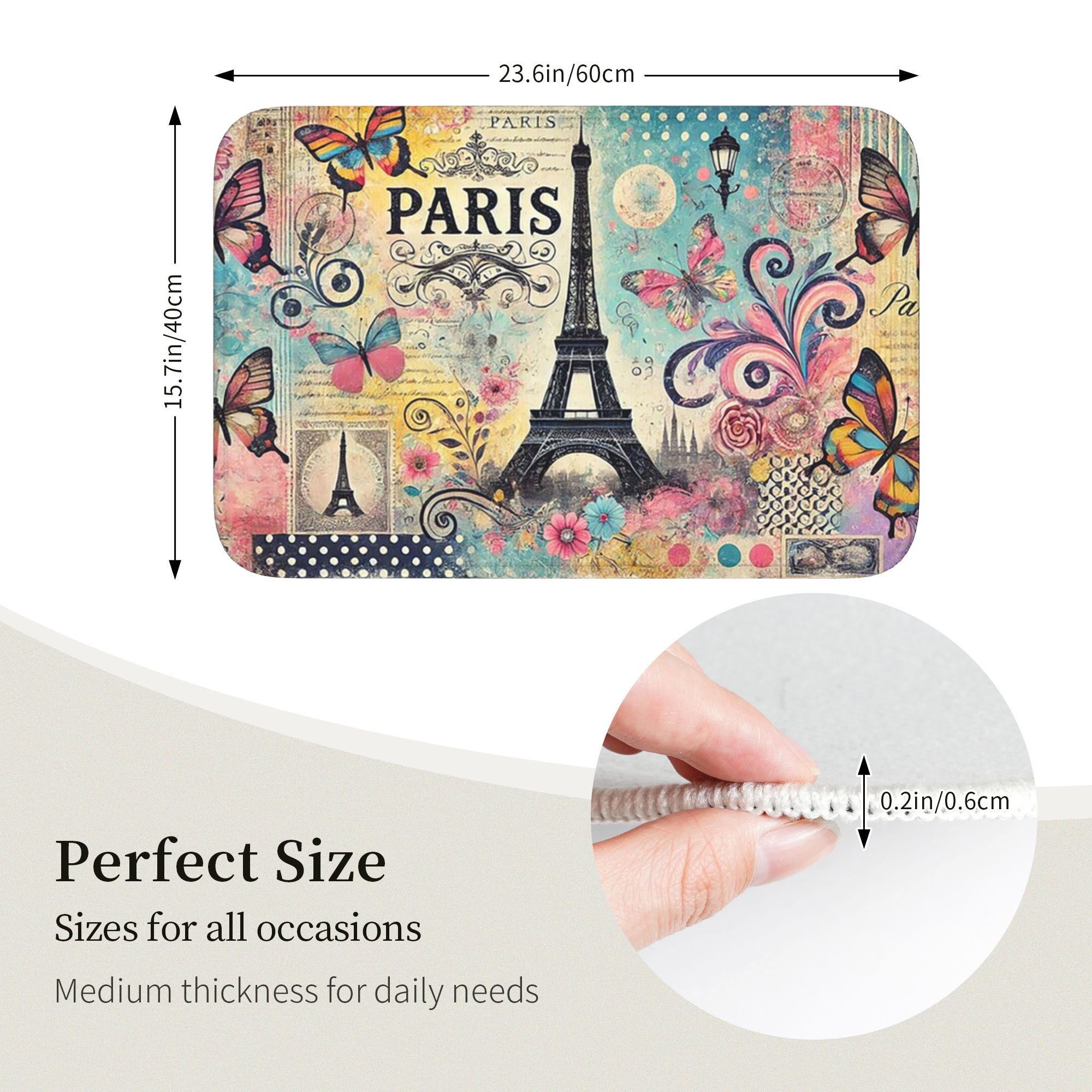 Paris Eiffel Tower art Doormat - Home Textiles Paris avaliação e preço
