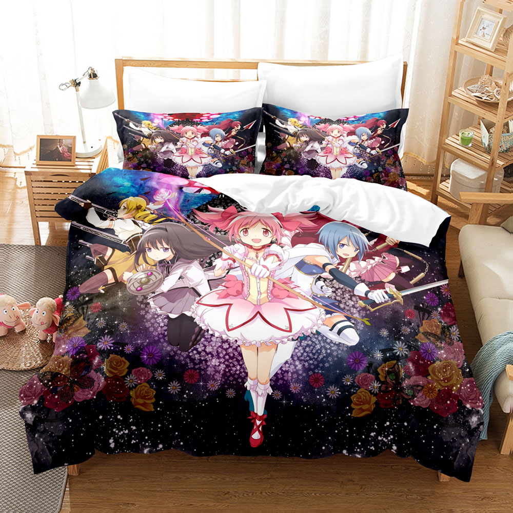Kawaii Anime Puella Magi Madok - Linen Duvet Cover avaliação e preço