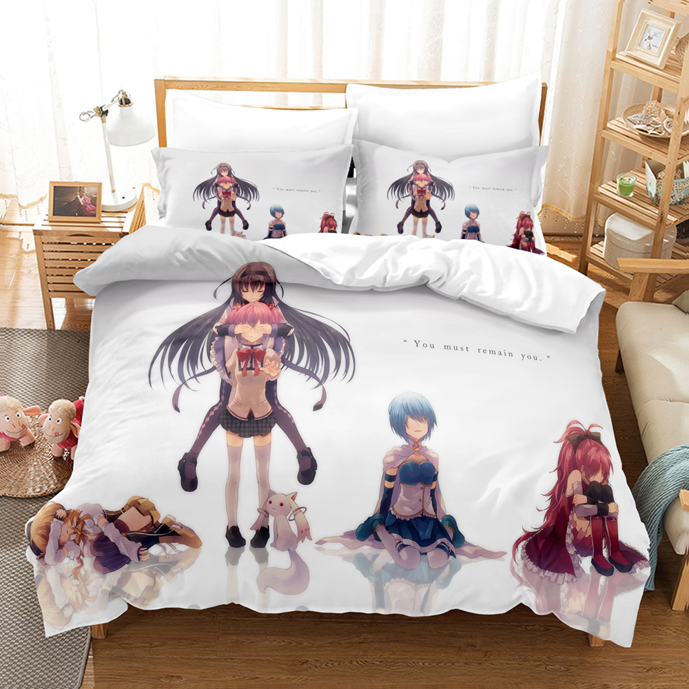 Kawaii Anime Puella Magi Madok - Linen Duvet Cover avaliação e preço