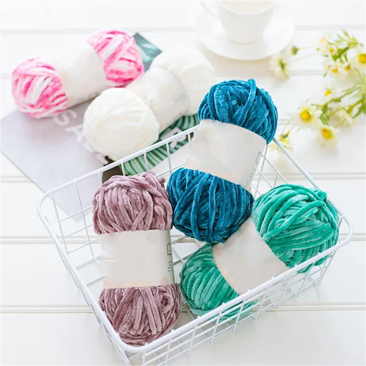 3pcs 100g Super Soft Velvet Ya - Throw Blanket Chunky Knit avaliação e preço