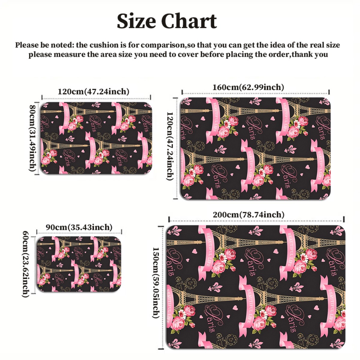 Paris Eiffel Tower Rose Pink C - Home Textiles Paris avaliação e preço