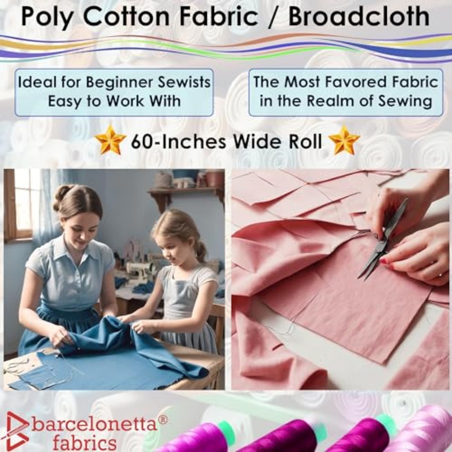Poly Cotton Fabric for Sewing  - Textiles For Home avaliação e preço