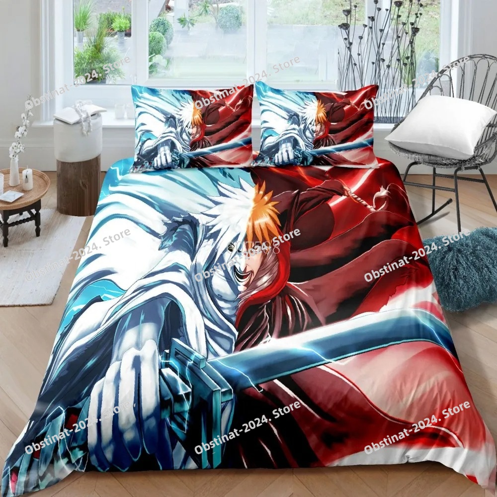 3D Bleach Kurosaki Ichigo Bedd - Linen Duvet Cover avaliação e preço