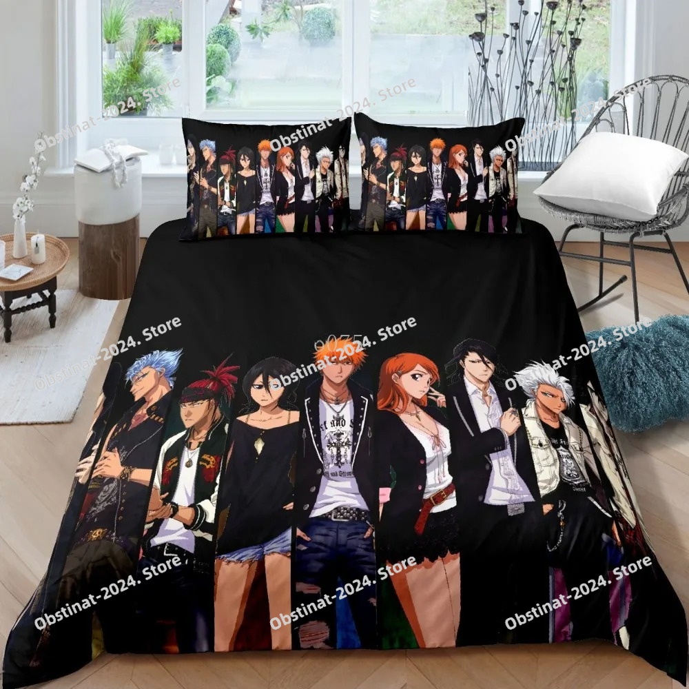 3D Bleach Kurosaki Ichigo Bedd - Linen Duvet Cover avaliação e preço
