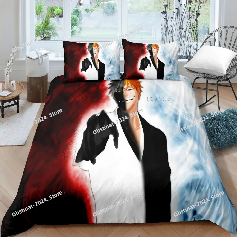 3D Bleach Kurosaki Ichigo Bedd - Linen Duvet Cover avaliação e preço