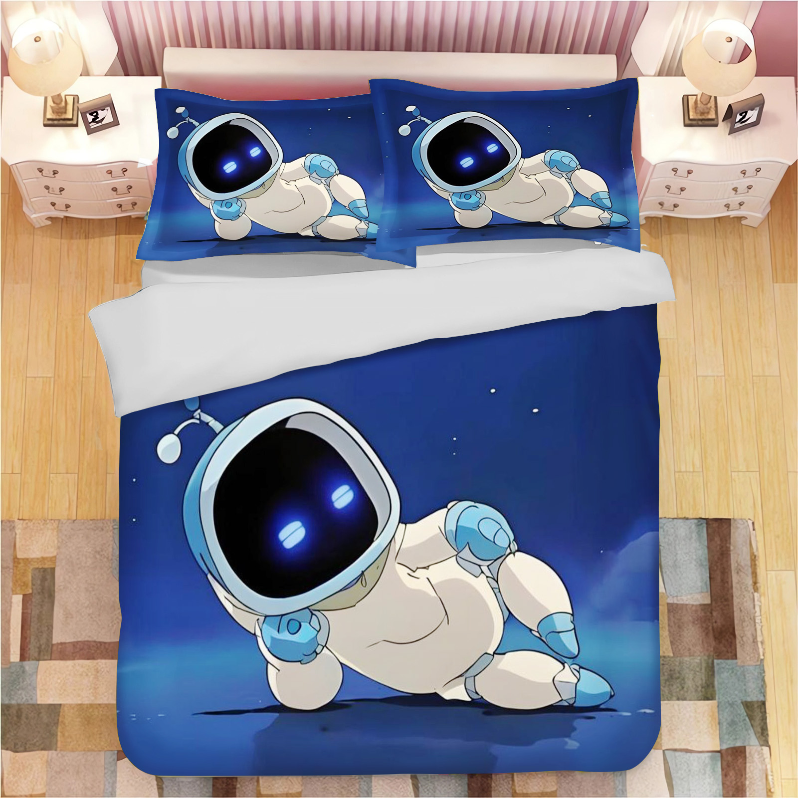 Print Cartoon Astro Bot Duvet  - Linen Duvet Cover avaliação e preço