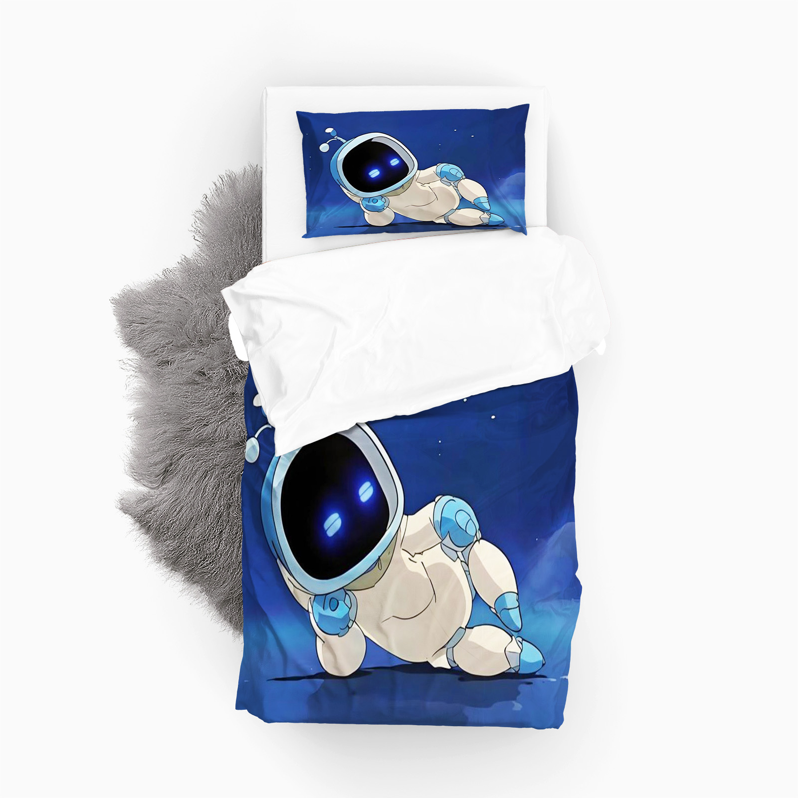 Print Cartoon Astro Bot Duvet  - Linen Duvet Cover avaliação e preço