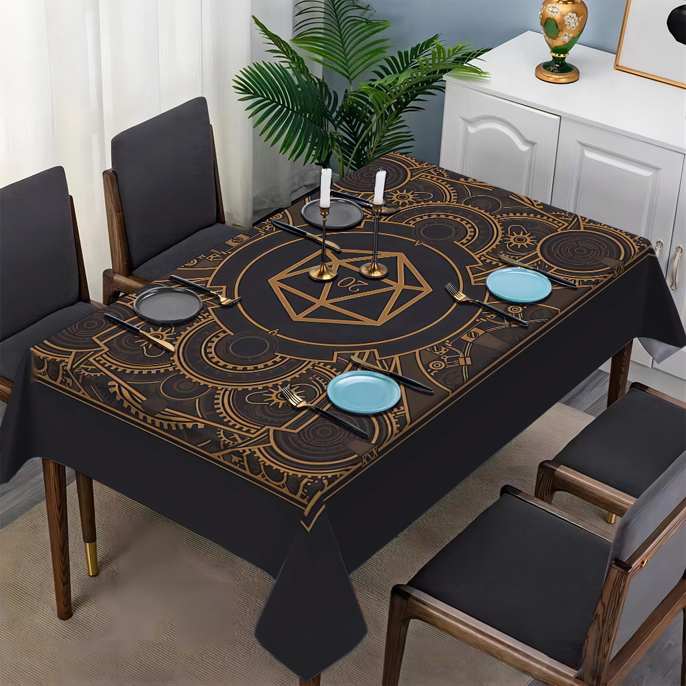 Steampunk Black Golden Gear Pa - Textiles For Home avaliação e preço