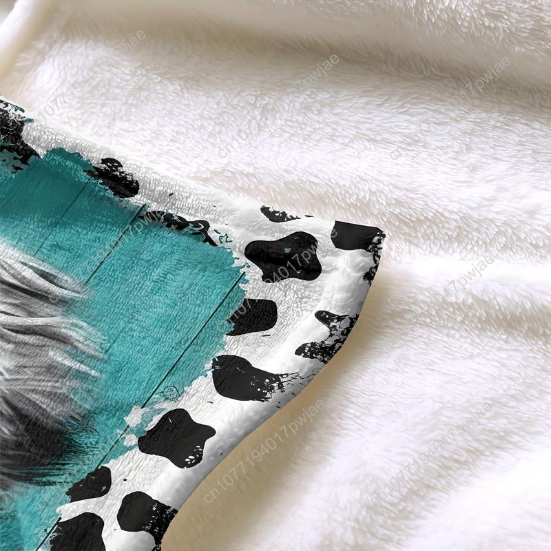 Cozy Soft Highland Cow Flannel - Throw Blanket Chunky Knit avaliação e preço