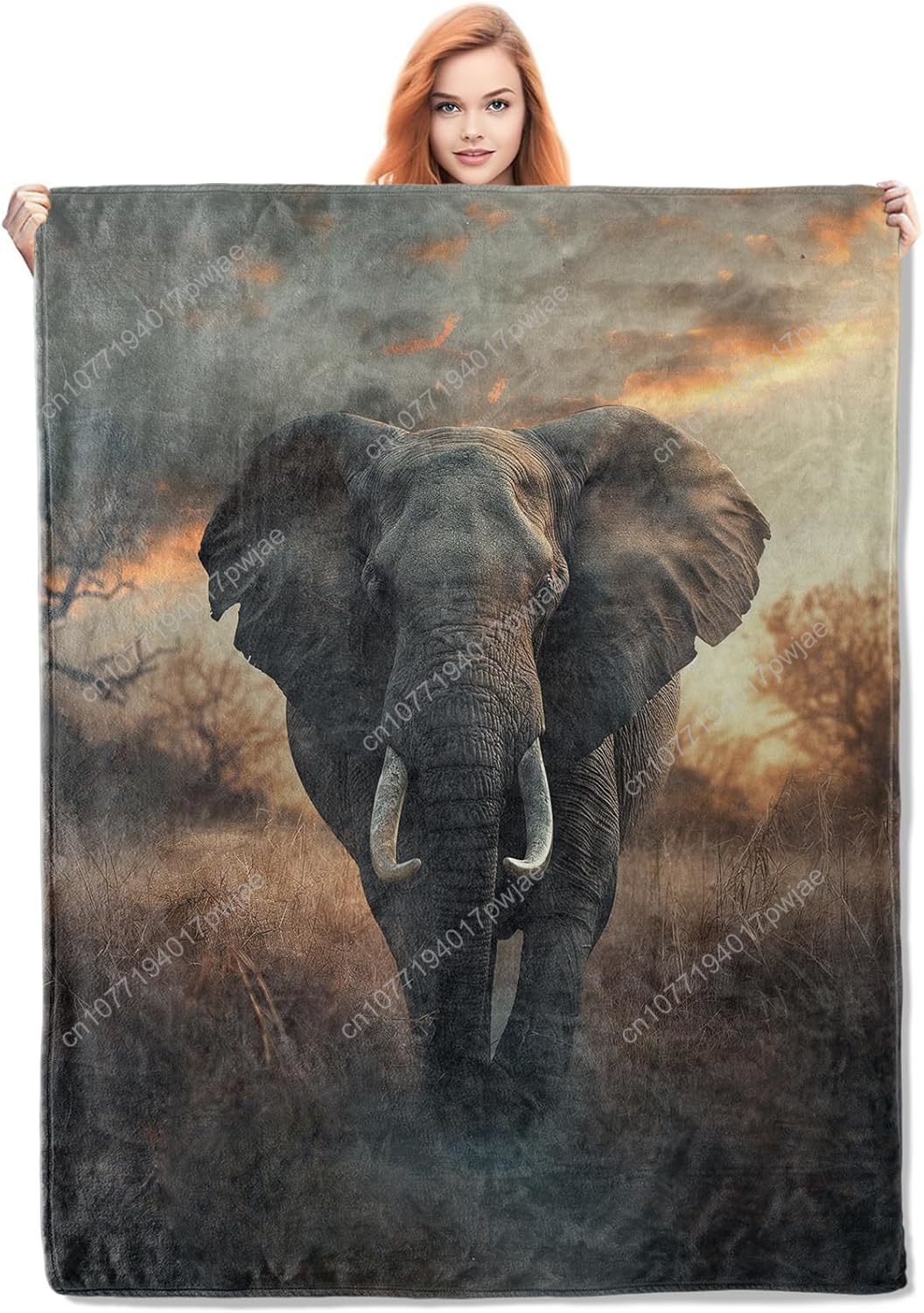 Elephant Fleece Blanket, Reali - Home Of Textiles avaliação e preço