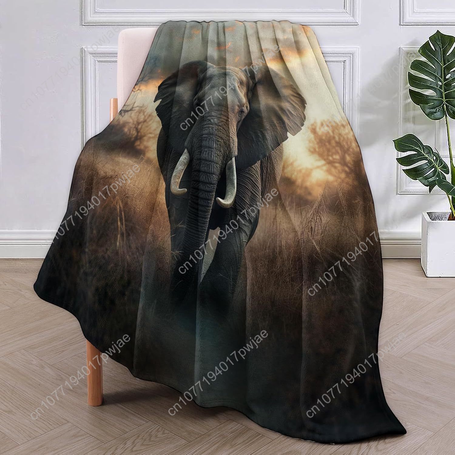 Elephant Fleece Blanket, Reali - Home Of Textiles avaliação e preço