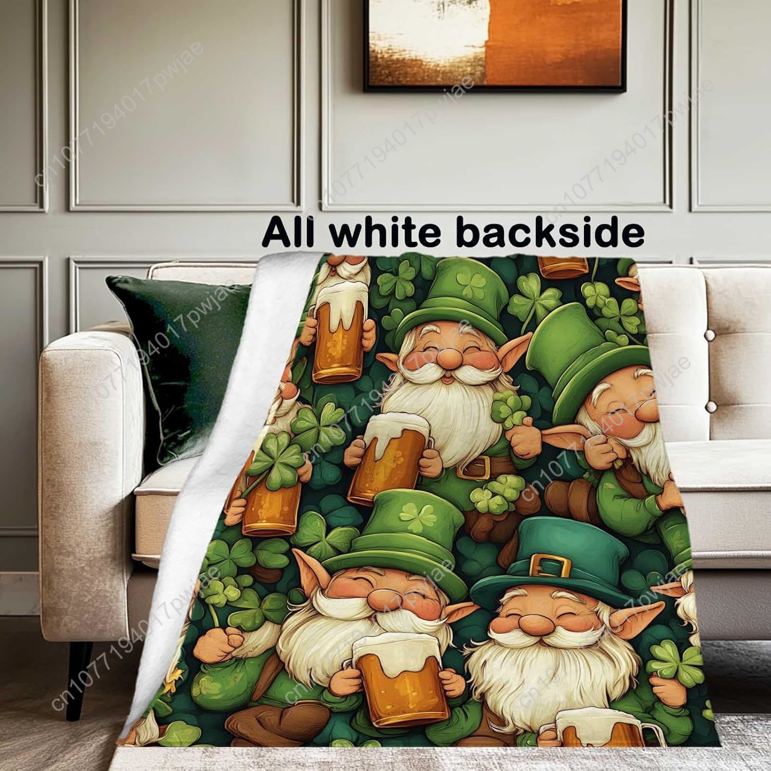 St. Patrick’s Day Gnome Throw  - Home Of Textiles avaliação e preço