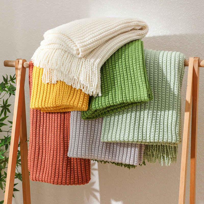 Boho Chunky Waffle Knit Throw  - Throw Blanket Chunky Knit avaliação e preço