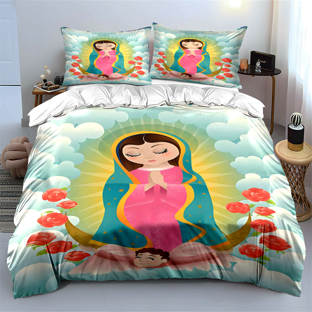 Our Lady of Guadalupe Bedding  - Linen Duvet Cover avaliação e preço