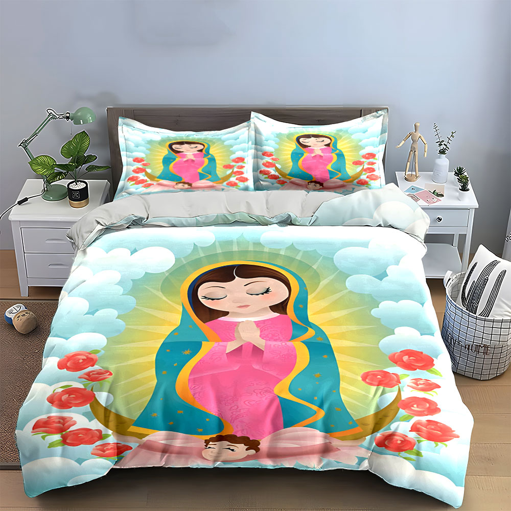 Our Lady of Guadalupe Bedding  - Linen Duvet Cover avaliação e preço