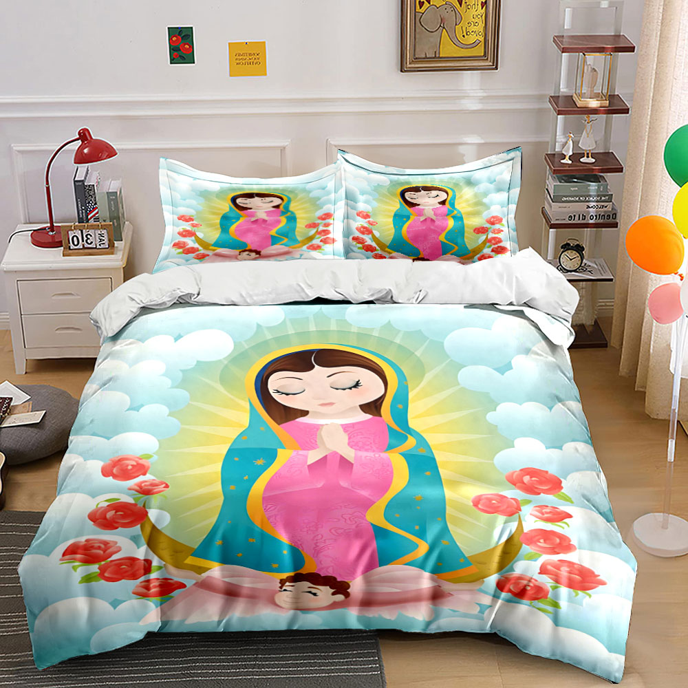 Our Lady of Guadalupe Bedding  - Linen Duvet Cover avaliação e preço