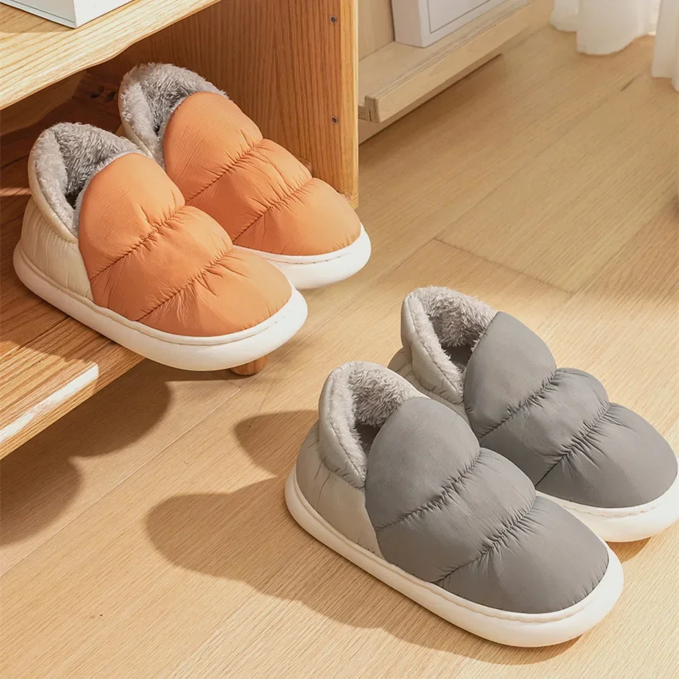 Women Men Slippers Winter Down - Textiles For Home avaliação e preço