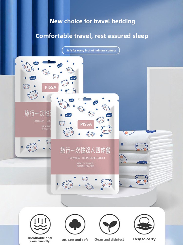 Disposable Hotel Bed Linen Set - Linen Duvet Cover avaliação e preço