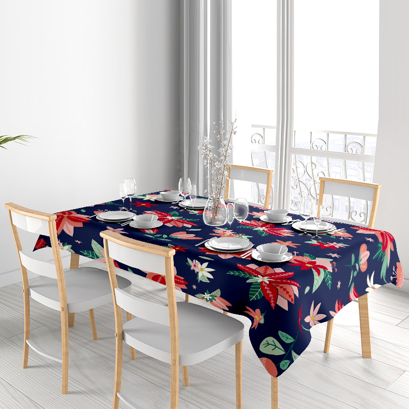 Blue Floral TableclothModern P - Home Textiles Com avaliação e preço