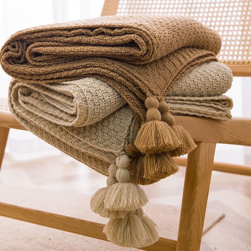 Nordic Blankets for Bed Sofa C - Throw Blanket Chunky Knit avaliação e preço
