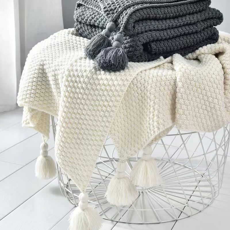 Nordic Blankets for Bed Sofa C - Throw Blanket Chunky Knit avaliação e preço