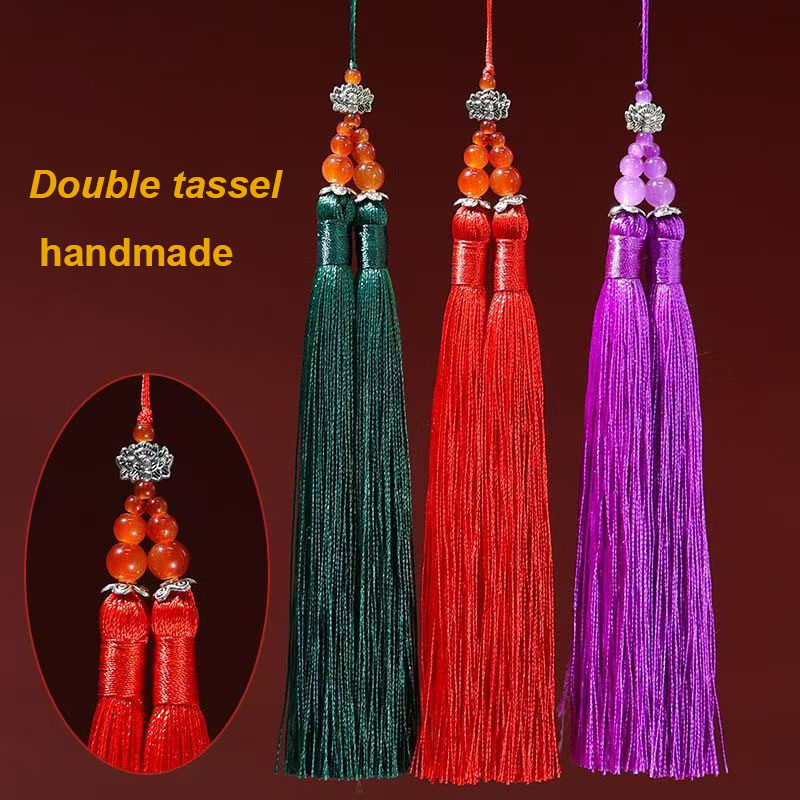 1/2Pcs 15cm Double Tassel Brus - Home Textiles Suppliers avaliação e preço