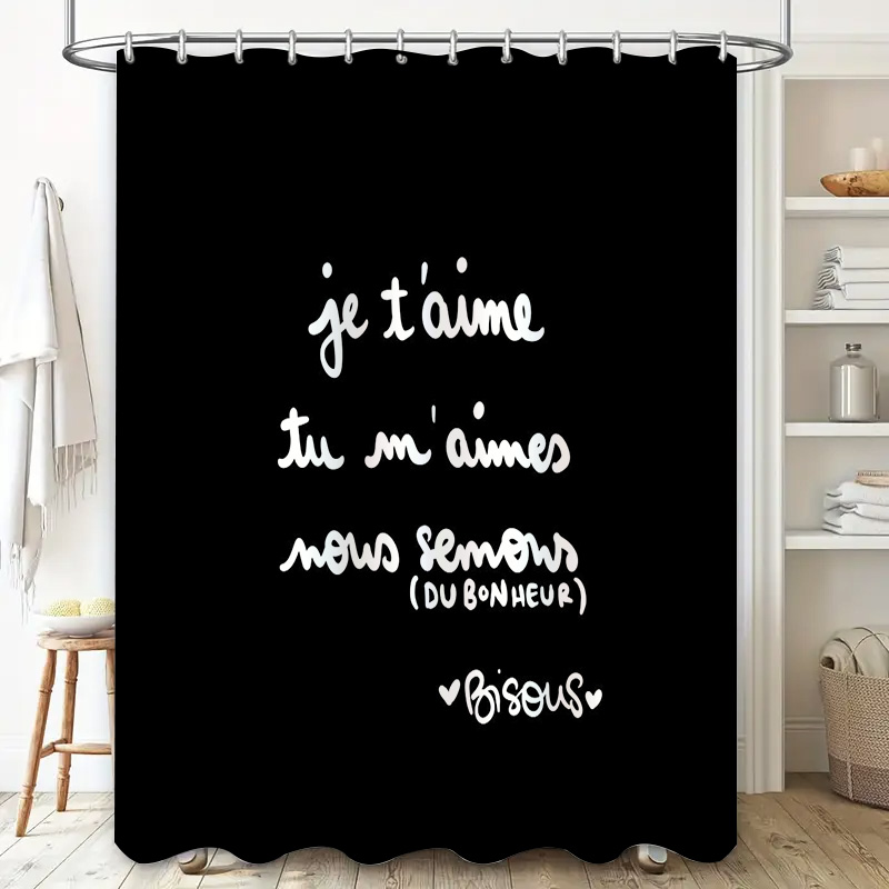 French Love Shower Curtain Rom - Home Textiles Paris avaliação e preço