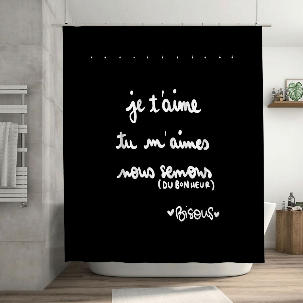 French Love Shower Curtain Rom - Home Textiles Paris avaliação e preço