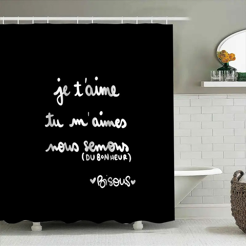 French Love Shower Curtain Rom - Home Textiles Paris avaliação e preço