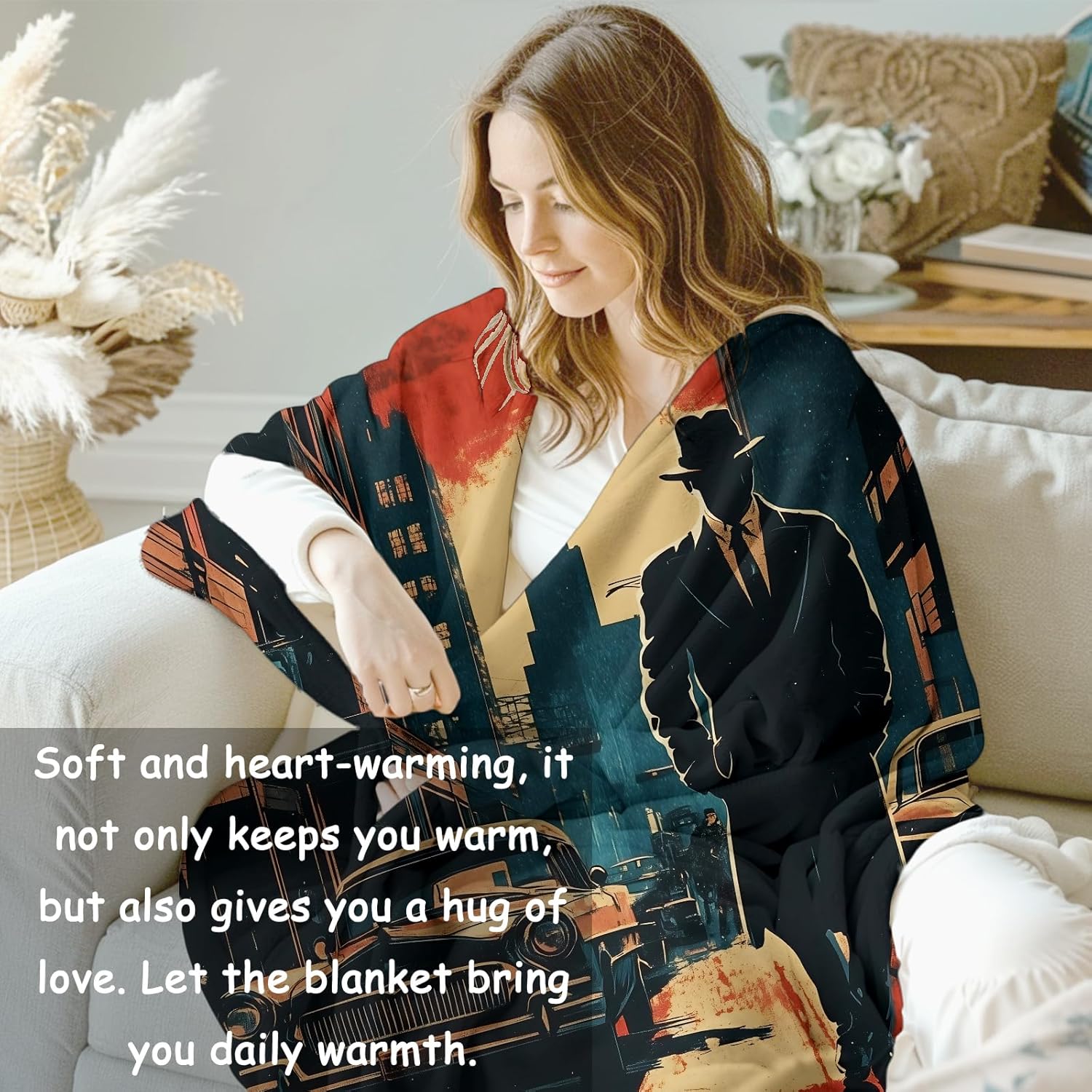 Noir Detective Blanket Gifts f - Home Of Textiles avaliação e preço
