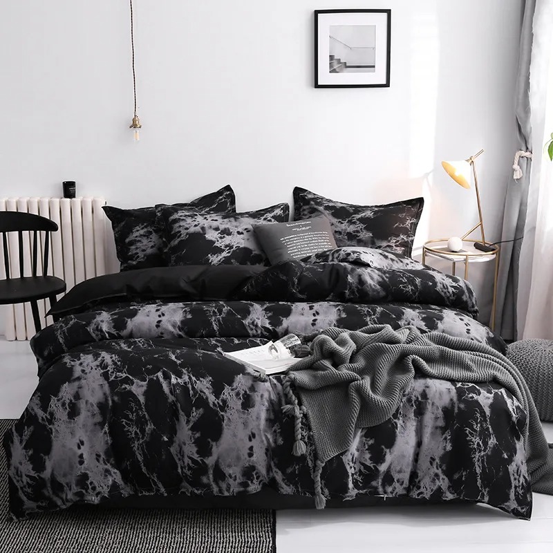 Luxury Black Bedding Comforter - Linen Duvet Cover avaliação e preço