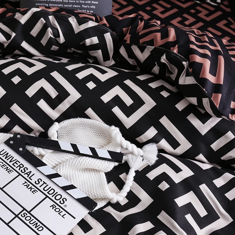 Luxury Black Bedding Comforter - Linen Duvet Cover avaliação e preço