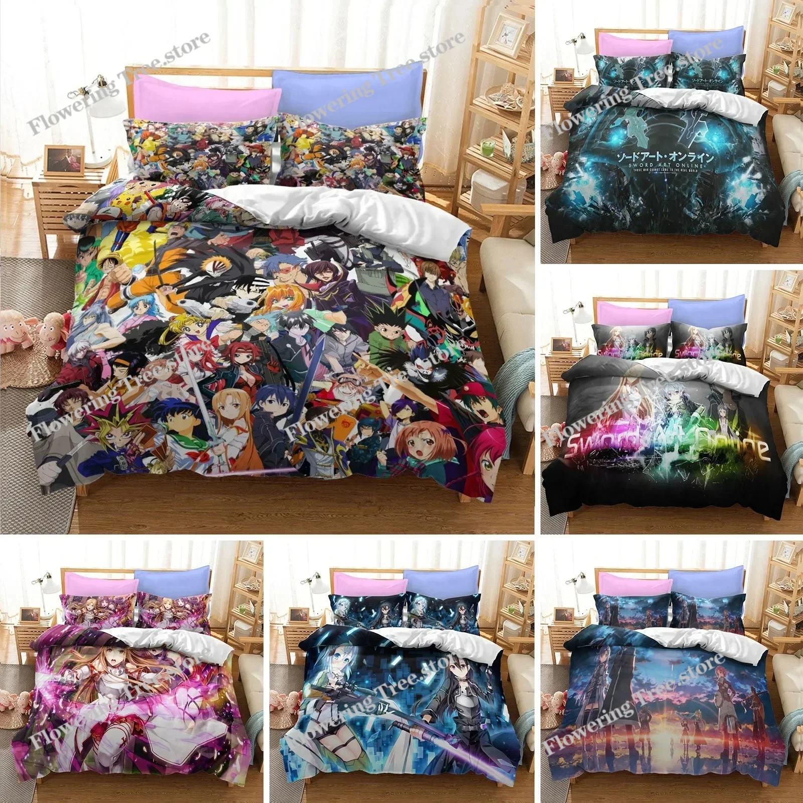 Anime Sword Art Online Bedding - Home Textiles Online avaliação e preço