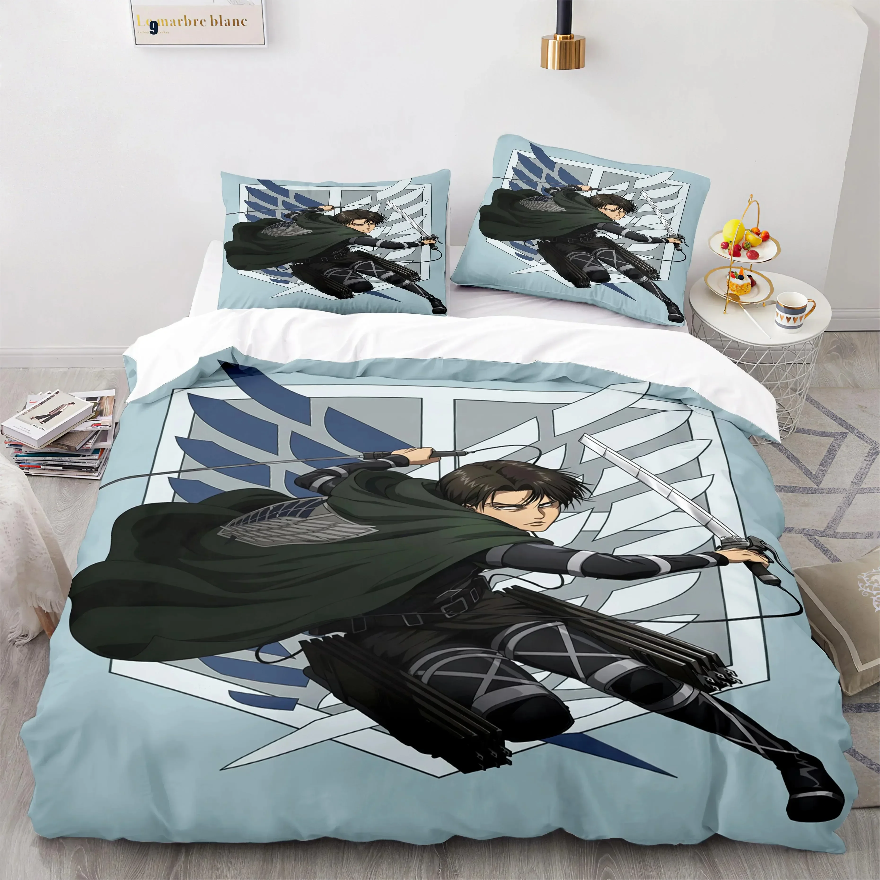 Anime Attack On Titan Home Tex - Linen Duvet Cover avaliação e preço