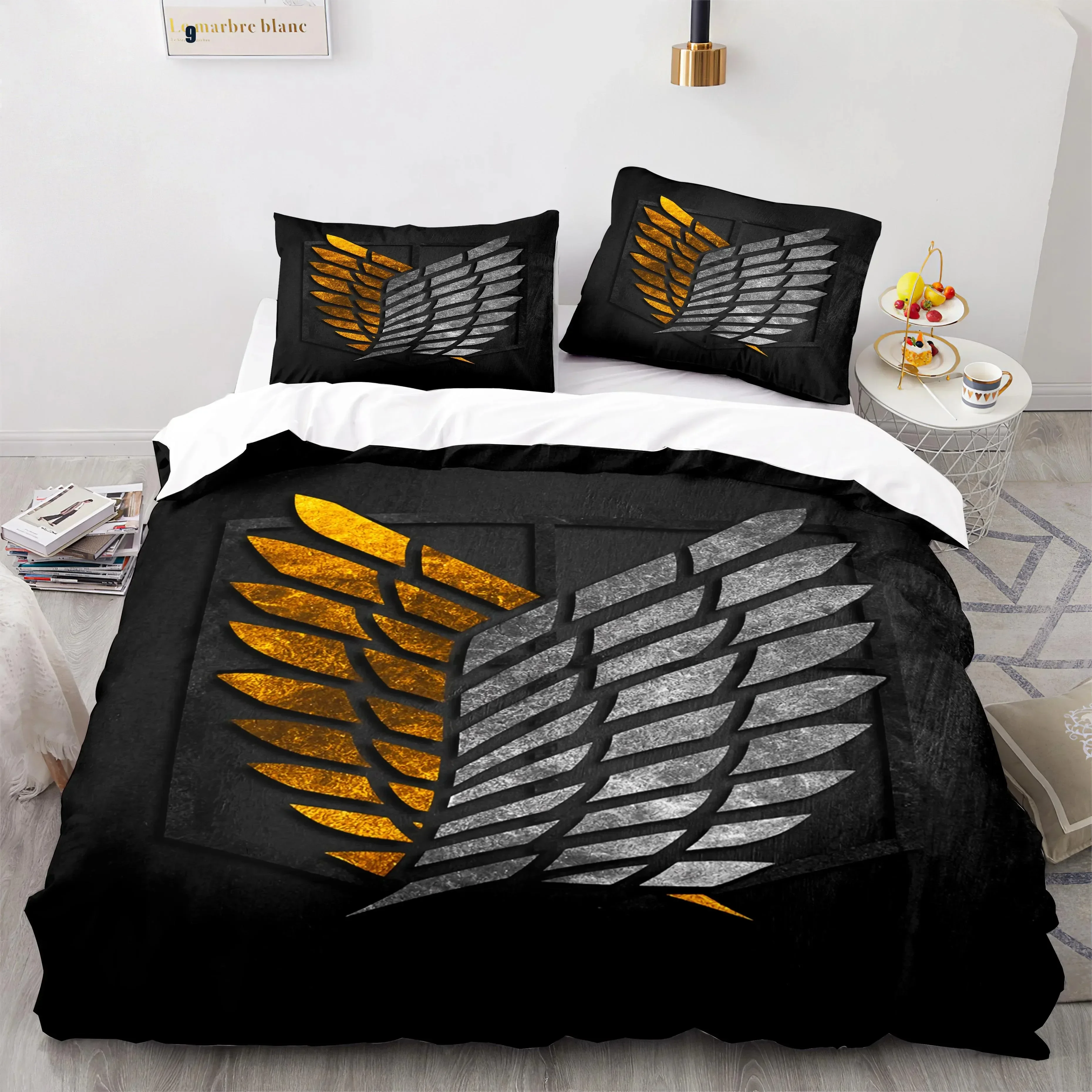 Anime Attack On Titan Home Tex - Linen Duvet Cover avaliação e preço