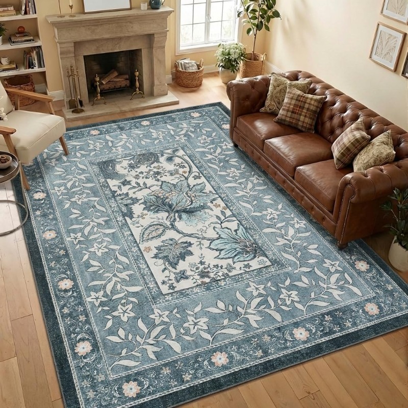 Retro Plant Print Carpet for L - Home Textiles Online avaliação e preço