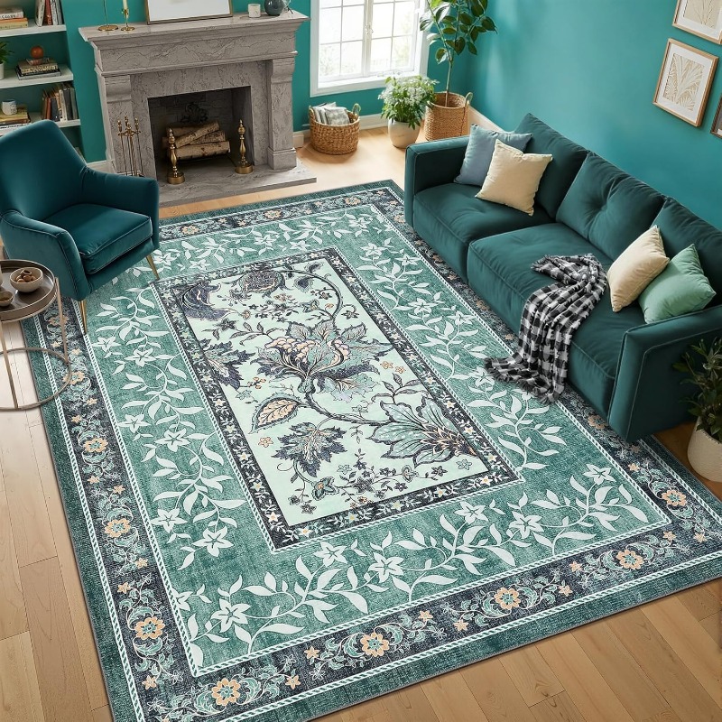 Retro Plant Print Carpet for L - Home Textiles Online avaliação e preço